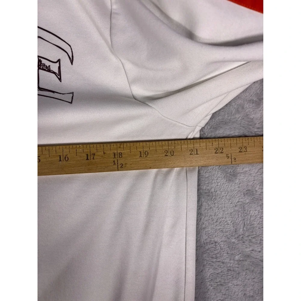 Y2K American Eagle Track Jacket Mens S White Full Zip Striped Embroidered